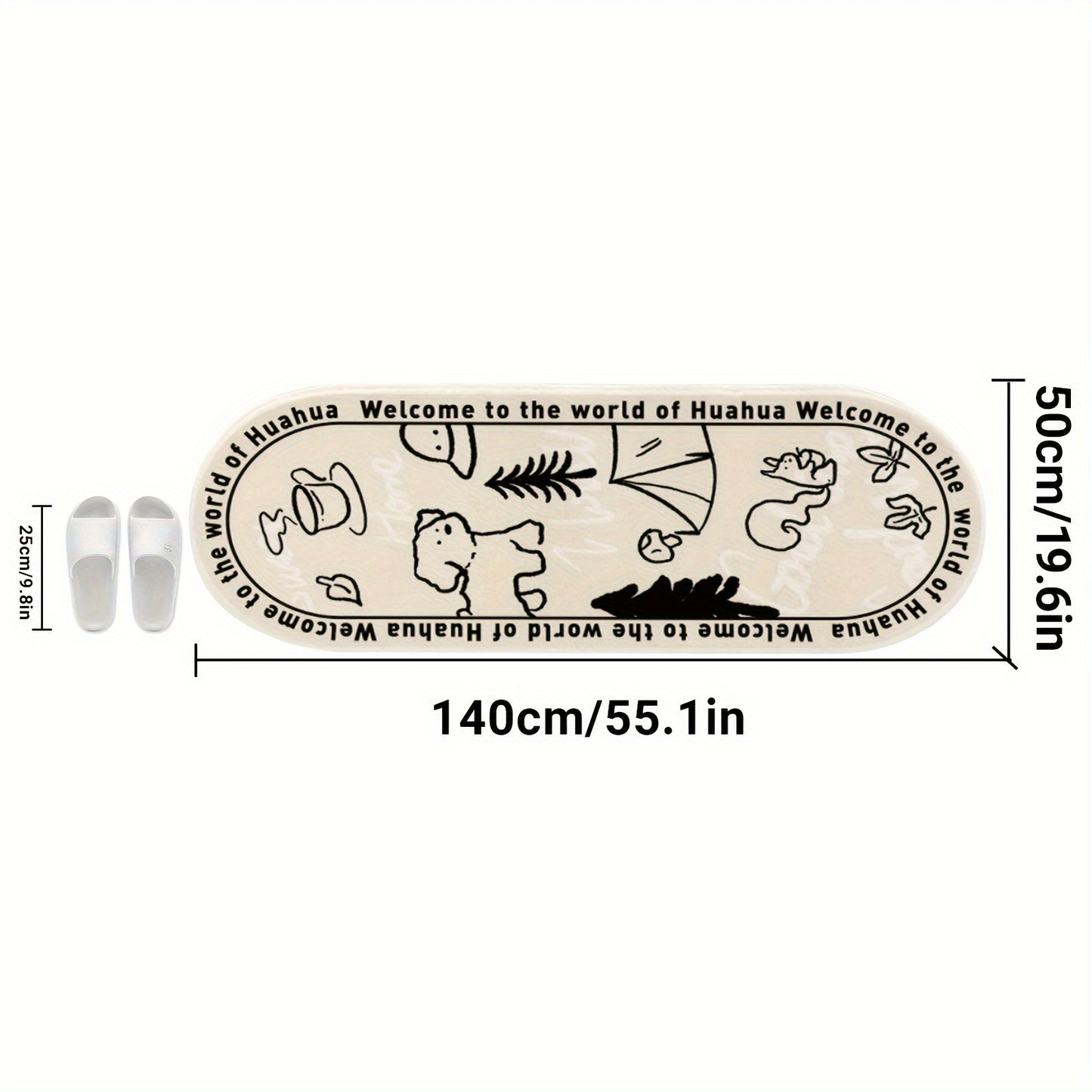 Non-slip Oval headboard rug | 1pc | plush | non-slip, soft | bedroom, living rooms and sofas | farmhouse home decor | aesthetic, minimalist