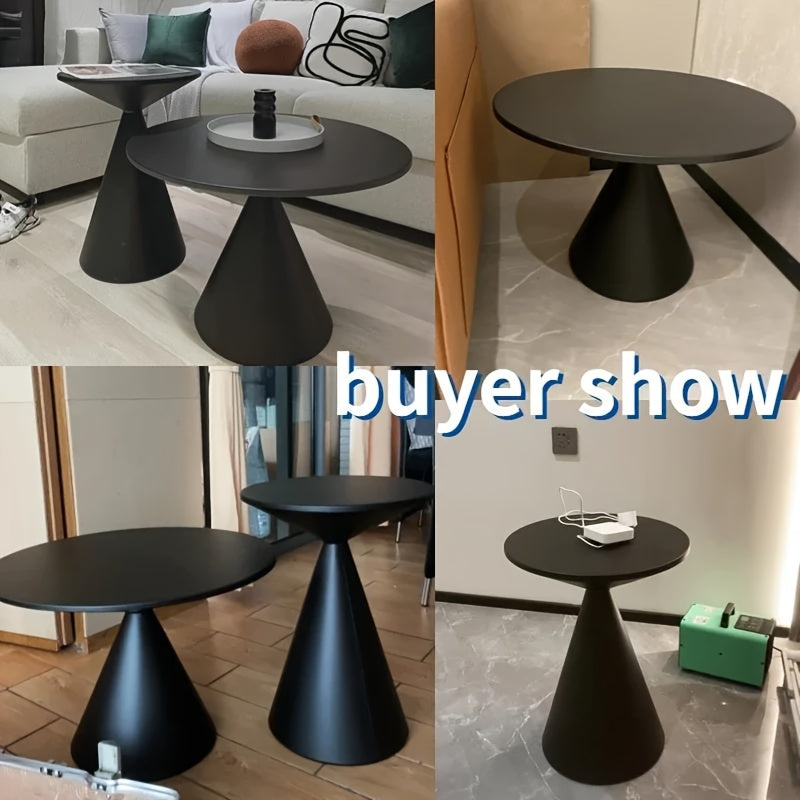 1pc Coffee Table Modern Living Room Black Low Center Table Bedroom Metal Furniture