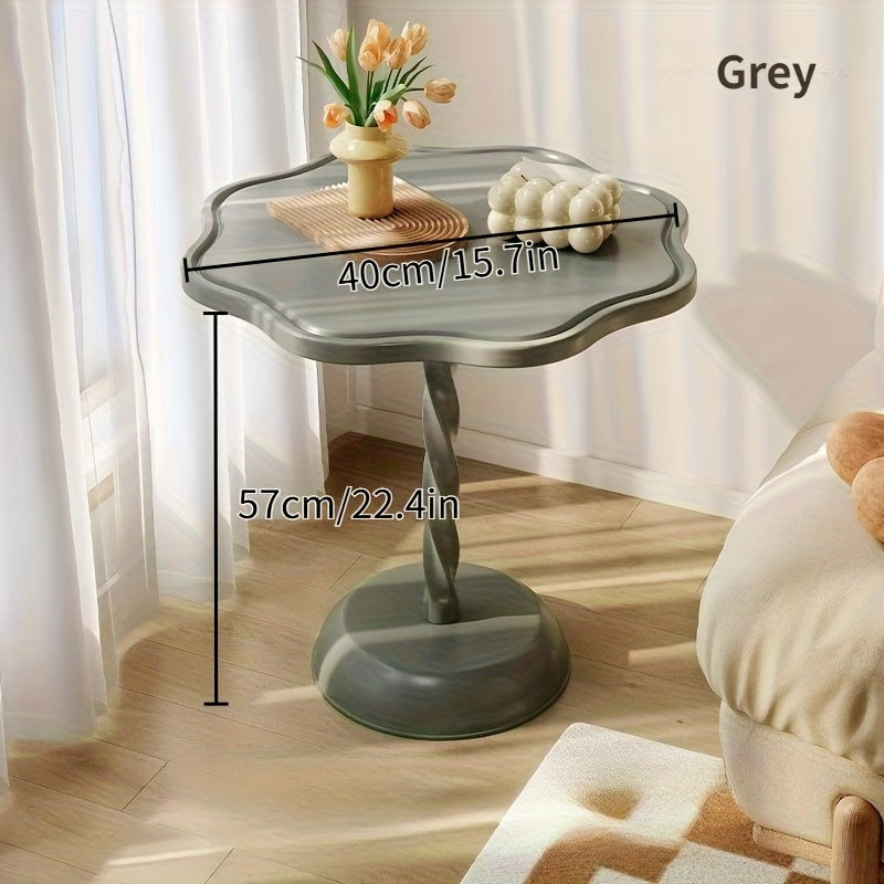 1pc Modern Freestanding Living Room Side Table, Stylish Small Round Coffee Table