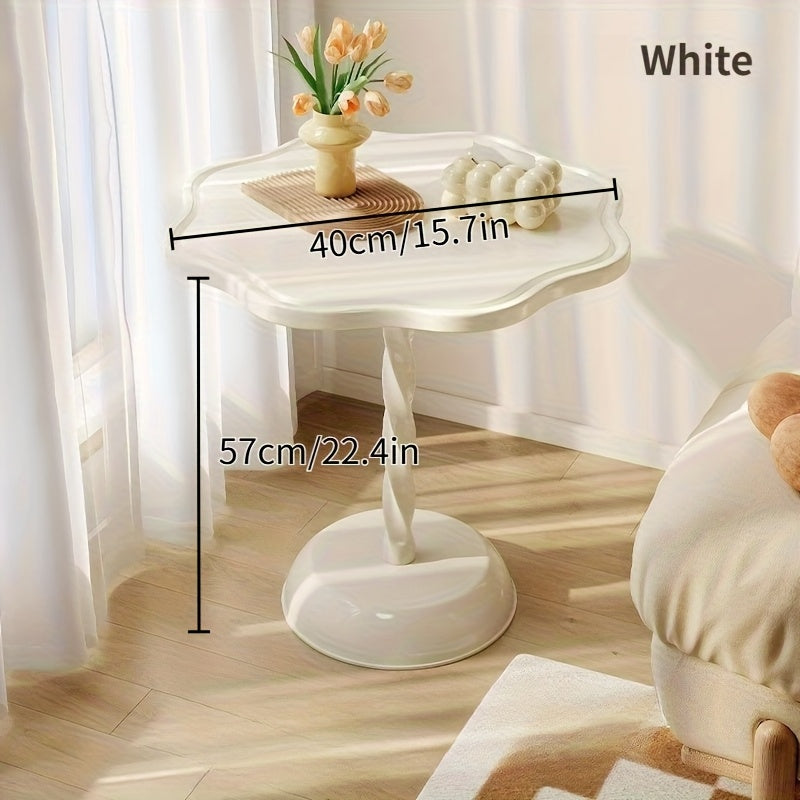 1pc Modern Freestanding Living Room Side Table, Stylish Small Round Coffee Table