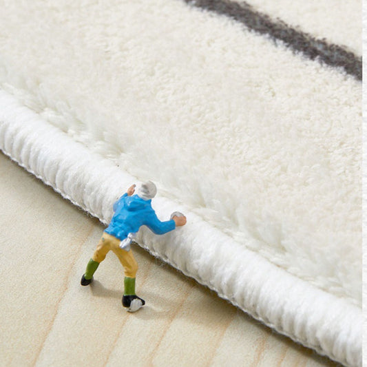 Fluffy Plaid Area Rug High Pile Fluffy Plaid Area Rug - Non-Slip Washable Polyester Carpet - Irregular Pink Decorative Mat for Bedroom, Indoor, Room