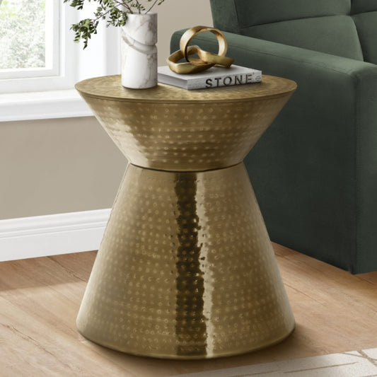 Metal Decorative Table, Handmade Metal Edge Table, Modern Hourglass Shaped Edge Table
