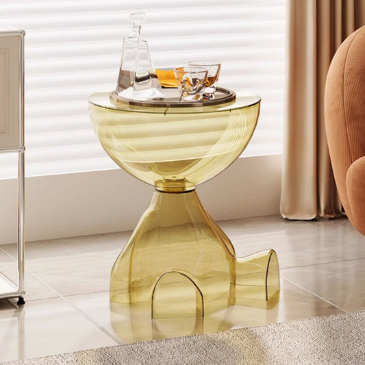 Classic Style Mini Coffee Table with Storage Shelf - Durable Plastic, No Assembly Required