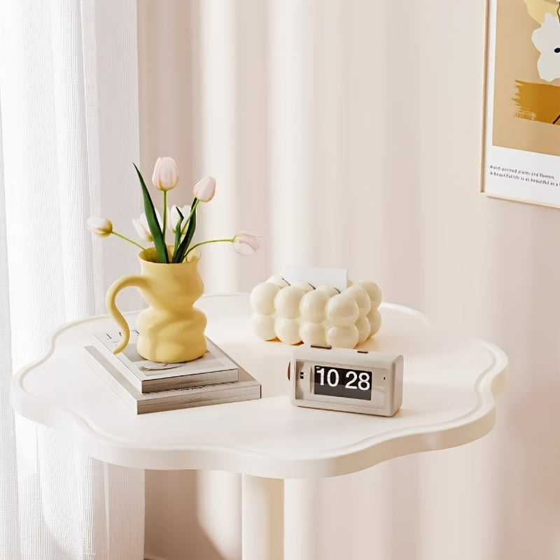 1pc Modern Freestanding Living Room Side Table, Stylish Small Round Coffee Table