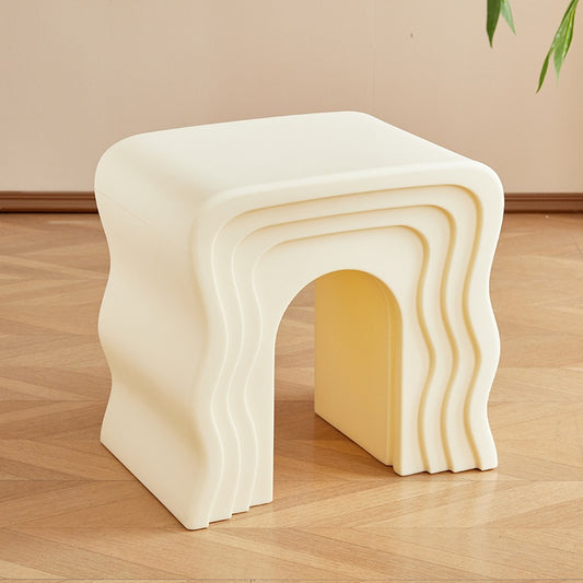 4 Colors Available - Cream Style Creative Sofa Side Shoe Rack, Minimalist Modern Wavy Coffee Table for Living Room or Bedside Cabinet