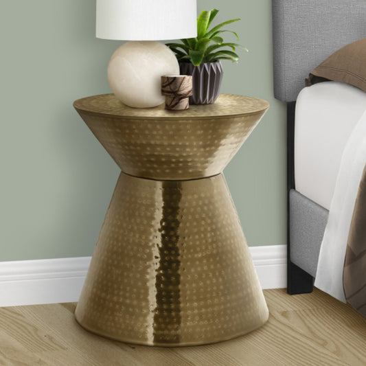 Metal Decorative Table, Handmade Metal Edge Table, Modern Hourglass Shaped Edge Table