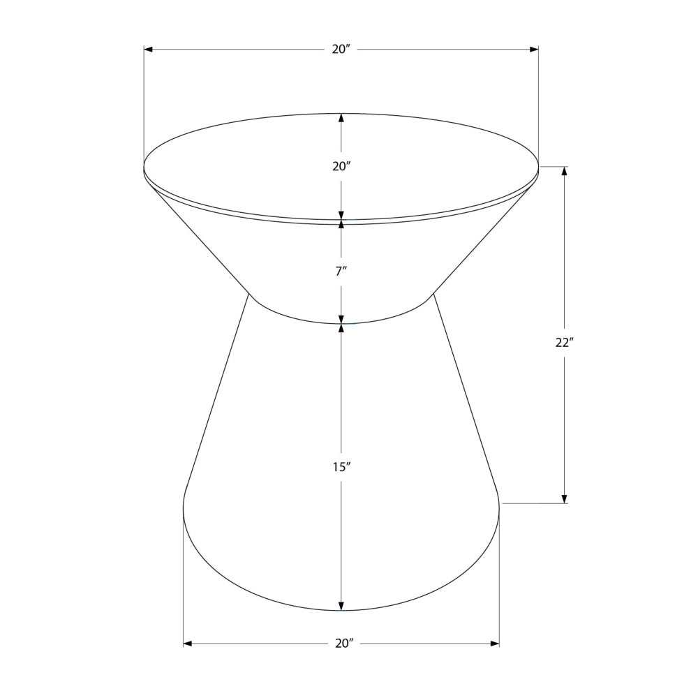 Metal Decorative Table, Handmade Metal Edge Table, Modern Hourglass Shaped Edge Table
