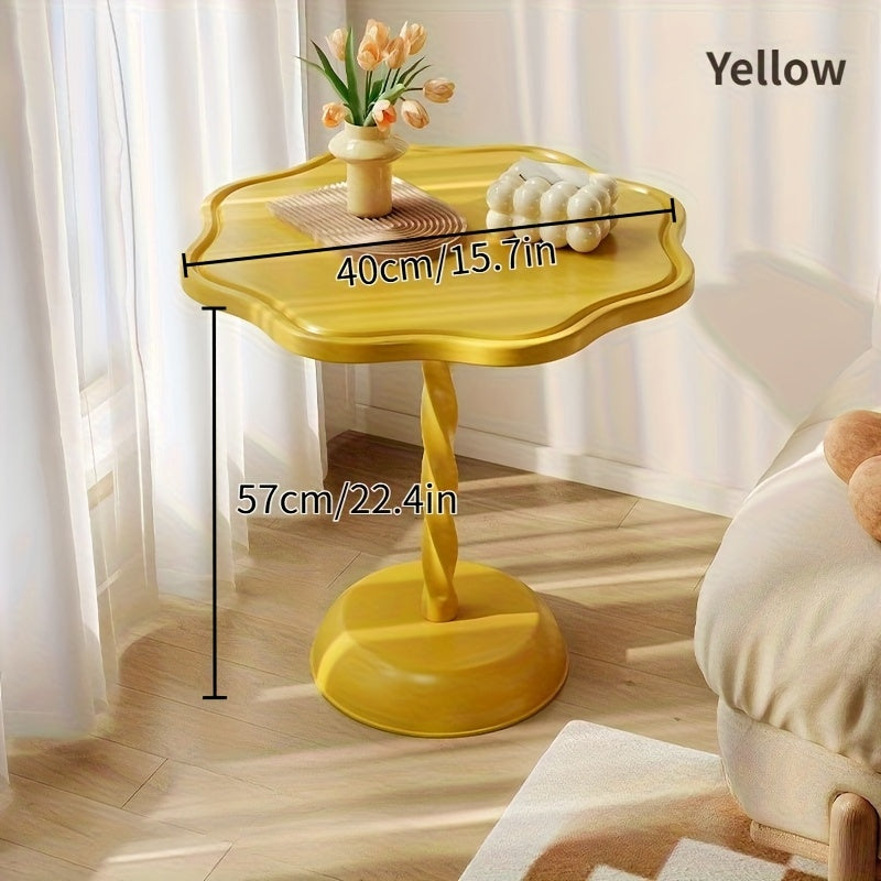 1pc Modern Freestanding Living Room Side Table, Stylish Small Round Coffee Table