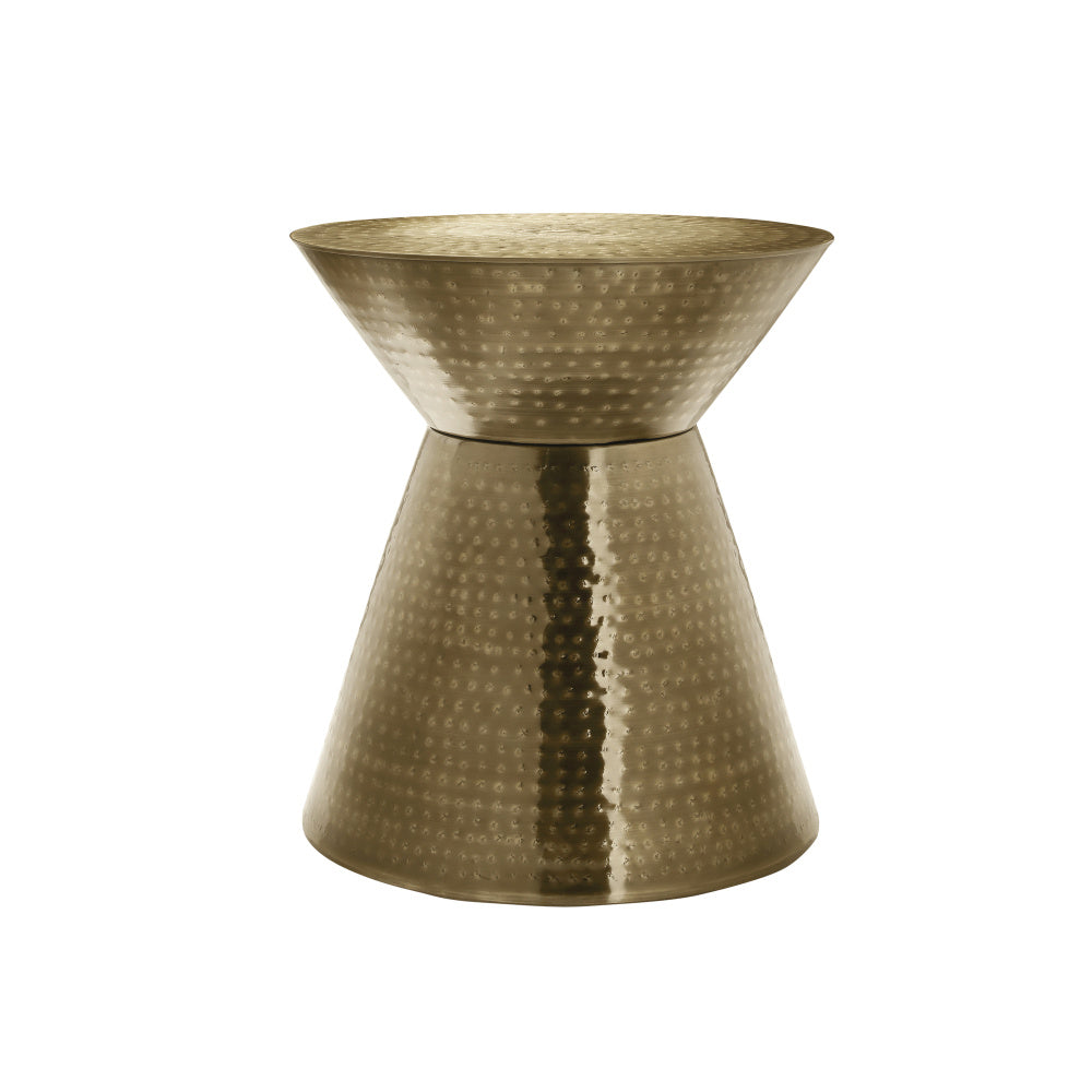 Metal Decorative Table, Handmade Metal Edge Table, Modern Hourglass Shaped Edge Table